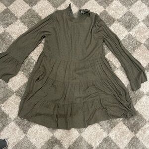 Boho bell sleeve mini dress